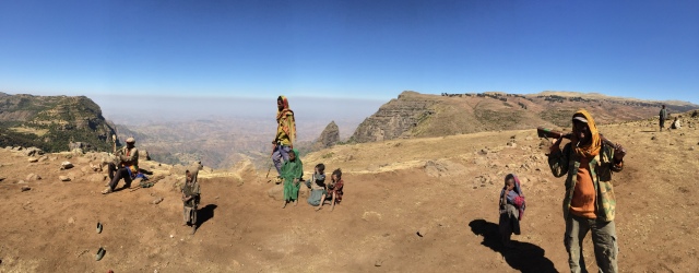 Our scout on the right, some children from mountain villages, and the spectacular scenery. 