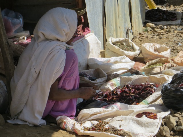 One of the market vendors. 