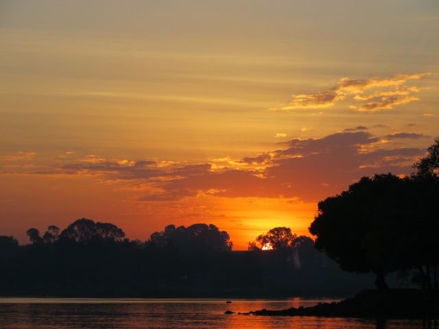 Early morning sunrise on Lake Tana.